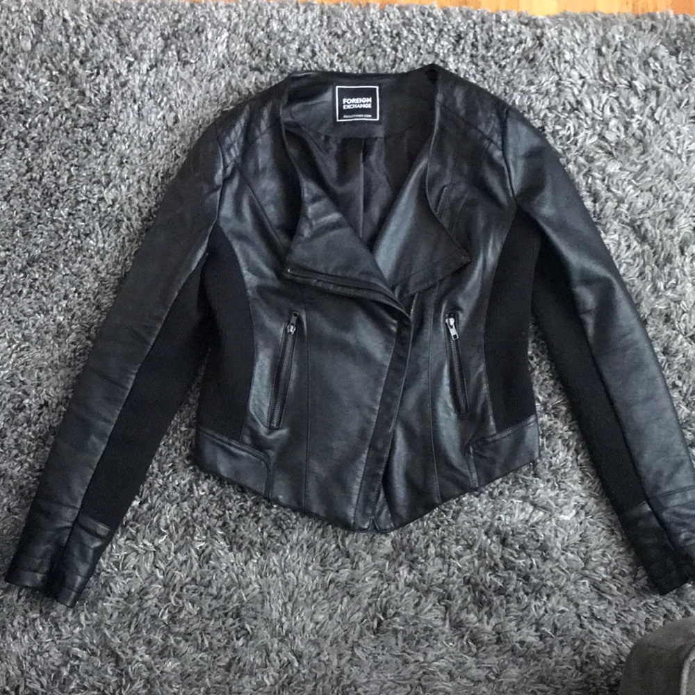 Foreign Exchange faux leather jacket